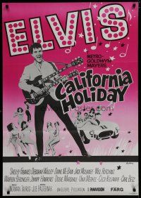 6d135 SPINOUT Swedish '66 Elvis playing a double-necked guitar, dancing girls & Shelby Cobra!