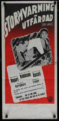 6d144 KEY LARGO Swedish stolpe '48 Bogart, Bacall, Edward G. Robinson, John Huston film noir!