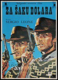 6d017 FISTFUL OF DOLLARS Yugoslavian R70s Sergio Leone & Clint Eastwood spaghetti western!