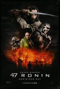 6e027 47 RONIN teaser DS 1sh '13 Keanu Reeves w/sword, Hiroyuki Sanada, Rick Genest!