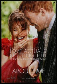 6e029 ABOUT TIME teaser DS 1sh '13 Rachel McAdams & Gleeson, beautiful people laughing in the rain!