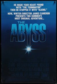 6e031 ABYSS 1sh '89 directed by James Cameron, Ed Harris, Mary Elizabeth Mastrantonio!
