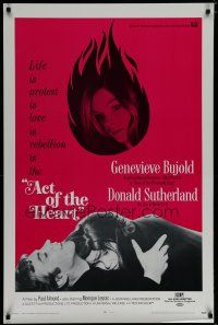 6e033 ACT OF THE HEART 1sh '71 Genevieve Bujold, Donald Sutherland, I am different!