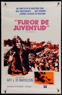 6e034 ACTIVIST Spanish/U.S. 1sh '70 counter-culture documentary rated X for explicit love scenes!