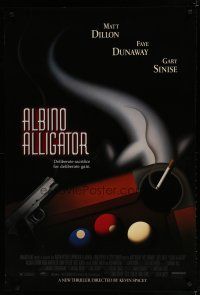 6e045 ALBINO ALLIGATOR 1sh '96 directed by Kevin Spacey, Matt Dillon, art of pool table & gun!