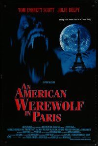 6e051 AMERICAN WEREWOLF IN PARIS int'l DS 1sh '97 horror image of giant werewolf & Eiffel Tower!