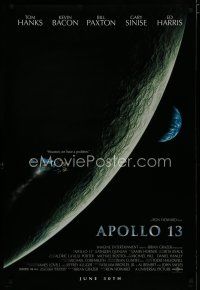 6e057 APOLLO 13 advance DS 1sh '95 Ron Howard directed, Tom Hanks, image of module in moon's orbit!