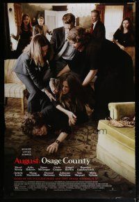6e062 AUGUST: OSAGE COUNTY DS 1sh '13 misery loves family, wacky image of domestic disturbance!