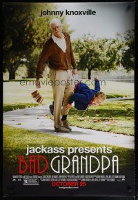 6e069 BAD GRANDPA advance DS 1sh '13 Jackass, Jeff Tremaine, Johnny Knoxville in the title role!