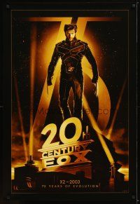 6e010 20TH CENTURY FOX 75TH ANNIVERSARY commercial poster '10 Hugh Jackman in X2!