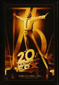 6e004 20TH CENTURY FOX 75TH ANNIVERSARY commercial poster '10 Anthony Quinn in Zorba the Greek!