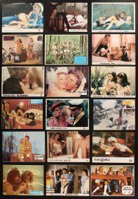 6f079 LOT OF 40 YUGOSLAVIAN LOBBY CARDS FROM SEXPLOITATION MOVIES '70s-80s sexy nude images!