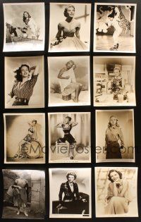 6f098 LOT OF 16 8x10 STILLS OF FEMALE ACTRESSES '40s-50s Rita Hayworth, Cyd Charisse & more!