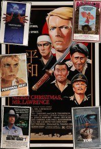 6f133 LOT OF 6 UNFOLDED 40X60S '80s Merry Christmas Mr. Lawrence, Personal Best & more!