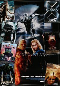 6f139 LOT OF 8 UNFOLDED DOUBLE-SIDED BUS STOP POSTERS '00s Fantastic 4, Incredible Hulk & more!