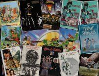 6f175 LOT OF 13 UNFOLDED REPRO, COMMERCIAL, MUSIC AND VIDEO POSTERS '80s-00s Ninja Turtles & more!