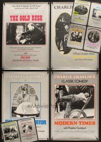 6f179 LOT OF 10 UNFOLDED SPECIAL POSTERS FROM RE-RELEASES OF CHARLIE CHAPLIN MOVIES '73 his best!