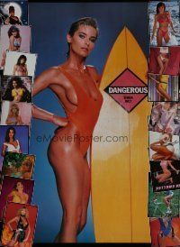 6f209 LOT OF 20 UNFOLDED COMMERCIAL POSTERS OF SEXY WOMEN '80s-90s barely-dressed babes!