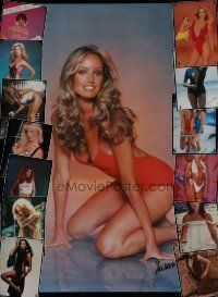 6f213 LOT OF 14 UNFOLDED COMMERCIAL POSTERS OF SEXY WOMEN '70s-80s barely-dressed babes!