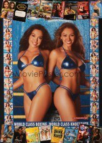 6f220 LOT OF 17 UNFOLDED BEER ADVERTISING POSTERS '90s-00s sexy ladies, sports stars & more!