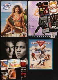 6f222 LOT OF 12 UNFOLDED BEER ADVERTISING POSTERS '90s-00s great booze ads with sexy ladies!