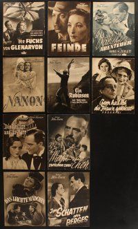 6f050 LOT OF 10 GERMAN PROGRAMS '30s-40s many different images from a variety of movies!