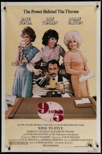 6g024 9 TO 5 1sh '80 Dolly Parton, Jane Fonda & Lily Tomlin w/tied up Dabney Coleman!