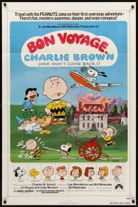 6g112 BON VOYAGE CHARLIE BROWN 1sh '80 Charles M. Schulz, Snoopy & the Peanuts Gang!