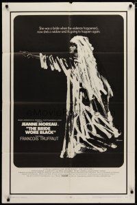 6g121 BRIDE WORE BLACK 1sh '68 Francois Truffaut's La Mariee Etait en Noir, Jeanne Moreau!