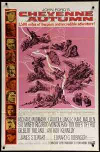 6g157 CHEYENNE AUTUMN 1sh '64 John Ford directed, 1,500 miles of heroism and incredible adventure!