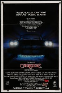 6g165 CHRISTINE advance 1sh '83 written by Stephen King, directed by John Carpenter, killer car!