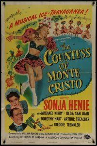 6g188 COUNTESS OF MONTE CRISTO 1sh '48 champion ice skater Sonja Henie in her last Hollywood film!