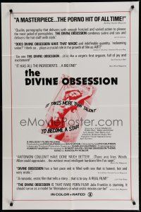 6g229 DIVINE OBSESSION 1sh '76 Lloyd Kaufman, it takes more than talent to become a star!