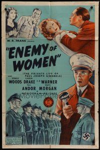 6g262 ENEMY OF WOMEN 1sh '44 crazy doctor Joseph Goebbels BEFORE he became a Nazi!