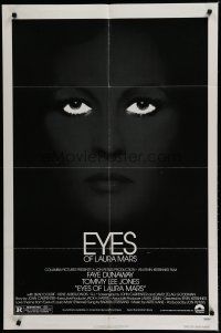 6g274 EYES OF LAURA MARS 1sh '78 Irvin Kershner, cool image of psychic Faye Dunaway!