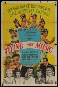 6g304 FLYING WITH MUSIC 1sh '42 sky-ride out of this world to love in rhumba rhythm, Hal Roach!