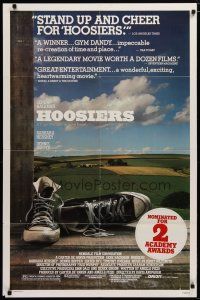 6g427 HOOSIERS 1sh '86 best basketball movie ever, Gene Hackman, Dennis Hopper!