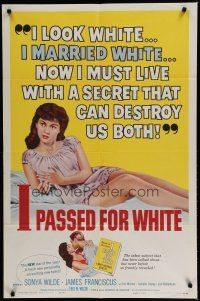 6g442 I PASSED FOR WHITE 1sh '60 she looks white & married white, how can she tell her husband?