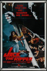 6g461 JACK THE RIPPER 1sh '79 Jess Franco, Klaus Kinski, cool sexy horror art by Copeland!