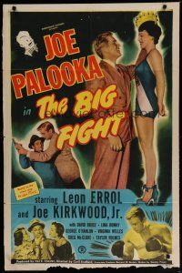 6g468 JOE PALOOKA IN THE BIG FIGHT 1sh '49 Joe Palooka, Leon Errol, Joe Kirkwood Jr., boxing!