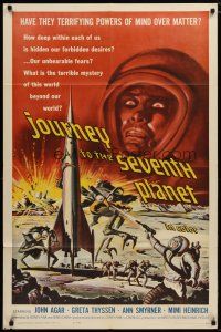 6g470 JOURNEY TO THE SEVENTH PLANET 1sh '61 they have terryfing powers of mind over matter!