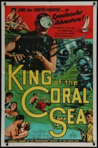 6g490 KING OF THE CORAL SEA 1sh '56 Chips Rafferty, Rod Taylor, Charles Tingwell!