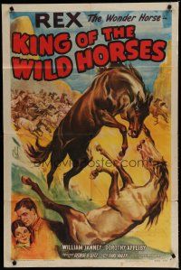 6g491 KING OF THE WILD HORSES 1sh R50 Rex the Wonder Horse is a hate-maddened animal!