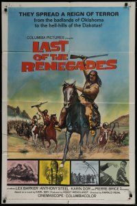 6g501 LAST OF THE RENEGADES 1sh '66 Lex Barker, Pierre Brice, cool Native American art!
