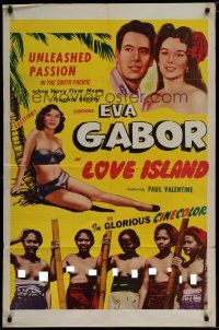 6g534 LOVE ISLAND 1sh R50s Paul Valentine, Malcolm Beggs, Eva Gabor, topless natives!