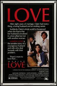 6g541 MAKING LOVE 1sh '82 Ontkean, Kate Jackson & Harry Hamlin in bi-sexual love triangle!