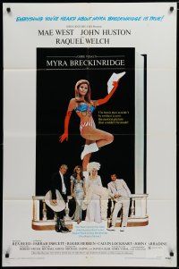 6g597 MYRA BRECKINRIDGE 1sh '70 John Huston, Mae West & sexy Raquel Welch in patriotic outfit!