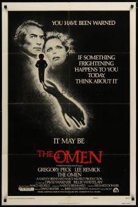 6g627 OMEN style F 1sh '76 Gregory Peck, Lee Remick, Satanic horror, it may be the Omen!