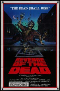 6g727 REVENGE OF THE DEAD 1sh '84 Pupi Avati's Zeder, cool zombie artwork, the dead shall rise!