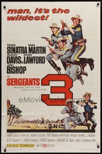 6g761 SERGEANTS 3 1sh '62 John Sturges, Frank Sinatra, Rat Pack parody of Gunga Din!